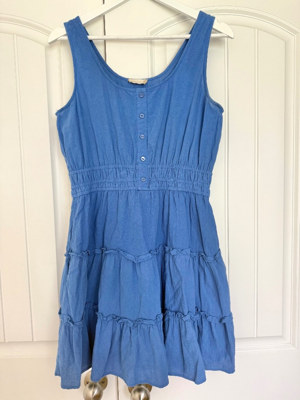 Altar'd State Cobalt Blue 100% Cotton Tiered Short Dress Size L